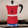 Kép 4/7 - Bialetti Rainbow kotyogós kávéfőző Piros - 3 adagos