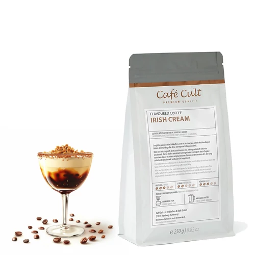 Café Cult - ízesített pörkölt szemes kávé - Ír krém 250g